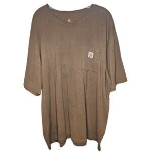 Carhartt Heavyweight Short-Sleeve Pocket Tee Oiled Walnut Heather 2XL